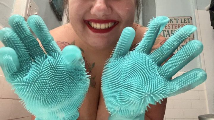 Trying on my new gloves