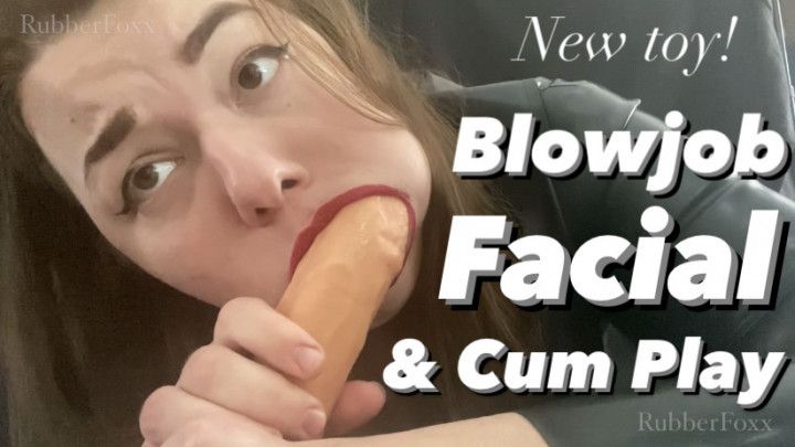Cock Sucking, Facial + Cum Play in Latex