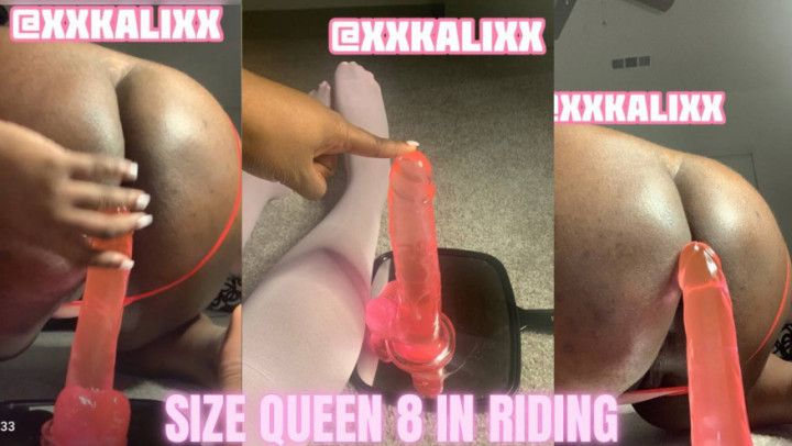 SIZE QUEEN 8 IN RIDING AND CREAMING