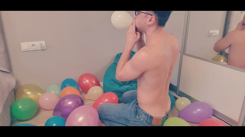 Blowing up balloons