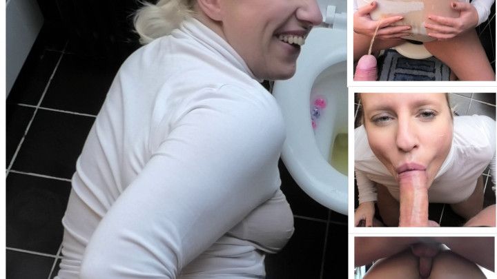 GERMAN AMATEUR: Weird toilet pee fuck