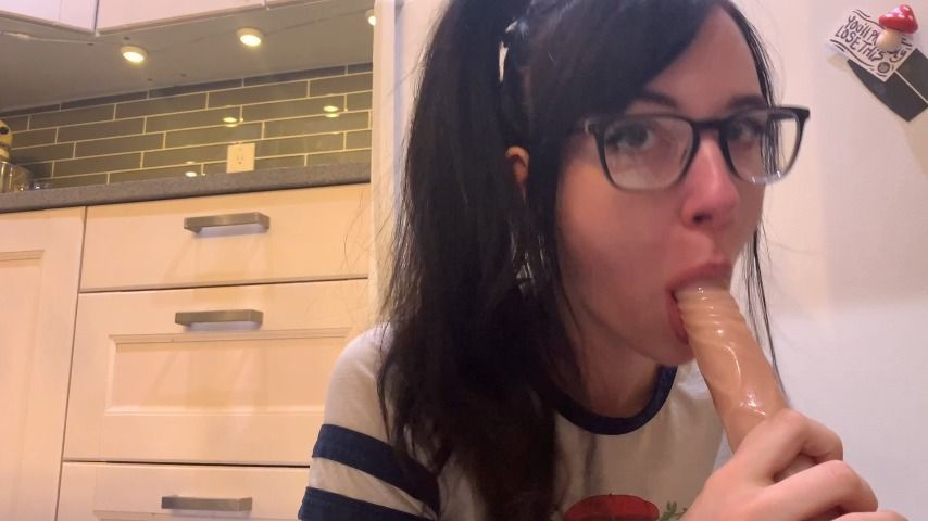 Nerdy Girl Learns To Suck Dick