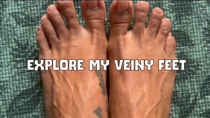 Veiny Foot Fetish on Mat