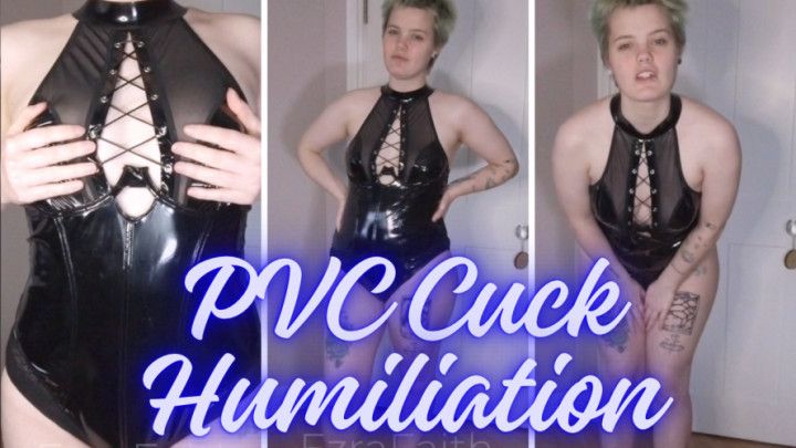 Cum Before My Bull Arrives -- PVC Cuck Humiliation