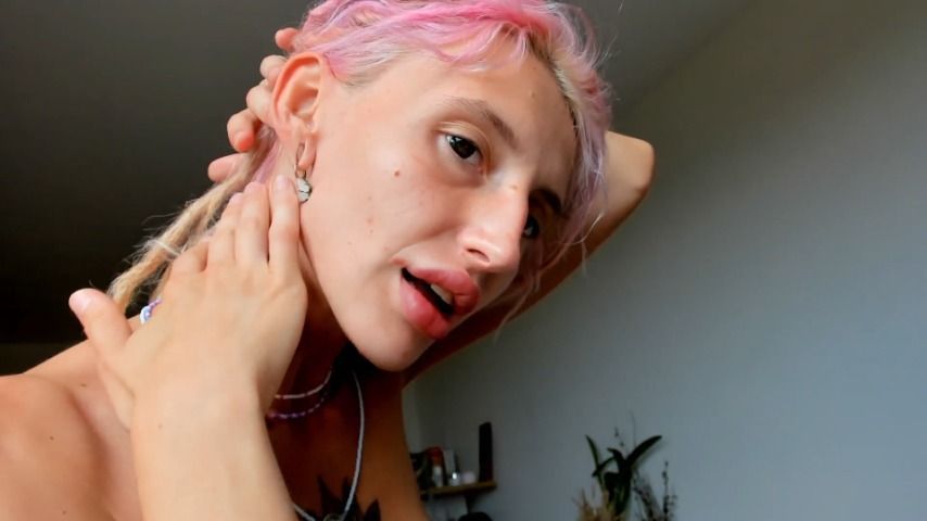 Hot tease my ear armpit neck tits tongue