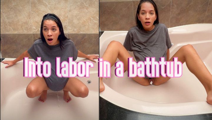 Into labor in a bathtub