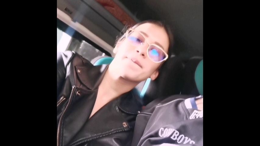 Again public bus blowjob and swallow cum