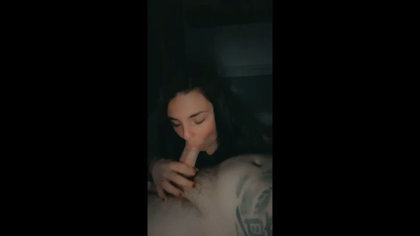 Sucking his big dick so he cums for me