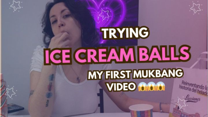 Mukbang - Trying new ice cream balls