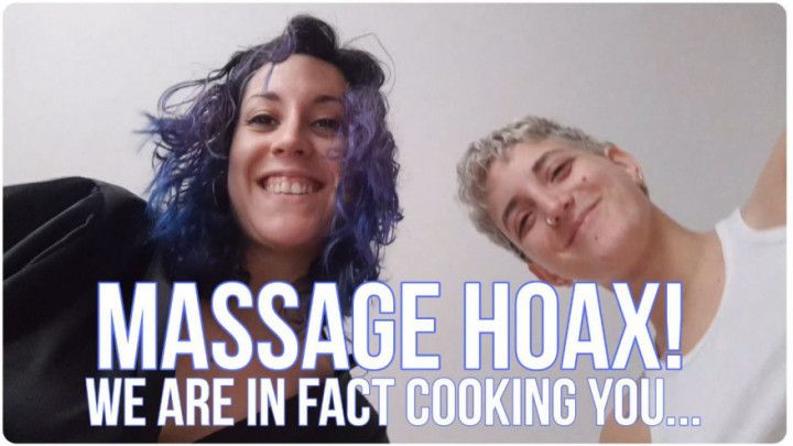 U think you are receiving a massage but we're cooking u