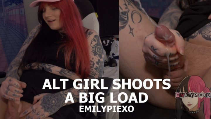 Alt Girl Shoots A Big Load