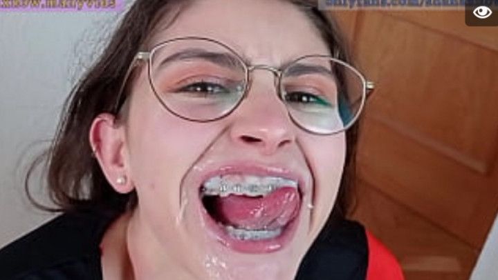 PLEASE CUM ON MY BRACES DIRTY TALKING BJ