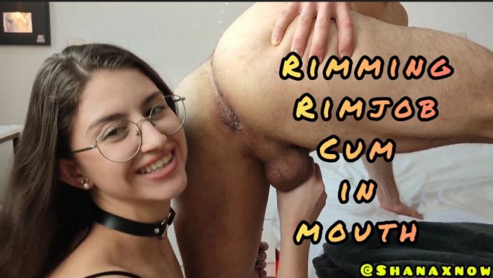 SUBMISSIVE SLUT RIMMING CUM IN MOUTH NERDY GIRL