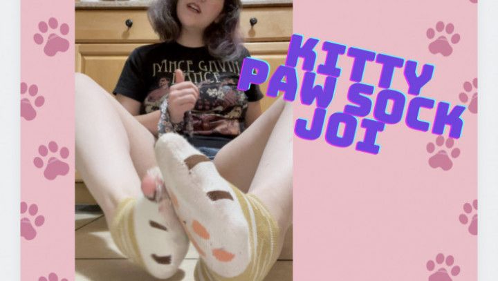 Kitty Paw Sock JOI- Cum Twice