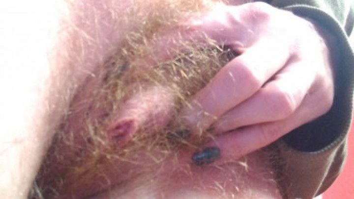 Masturbating Hairy Trans Man