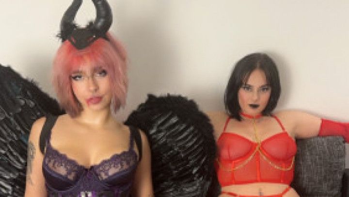 Girl on girl Halloween Dominating Special