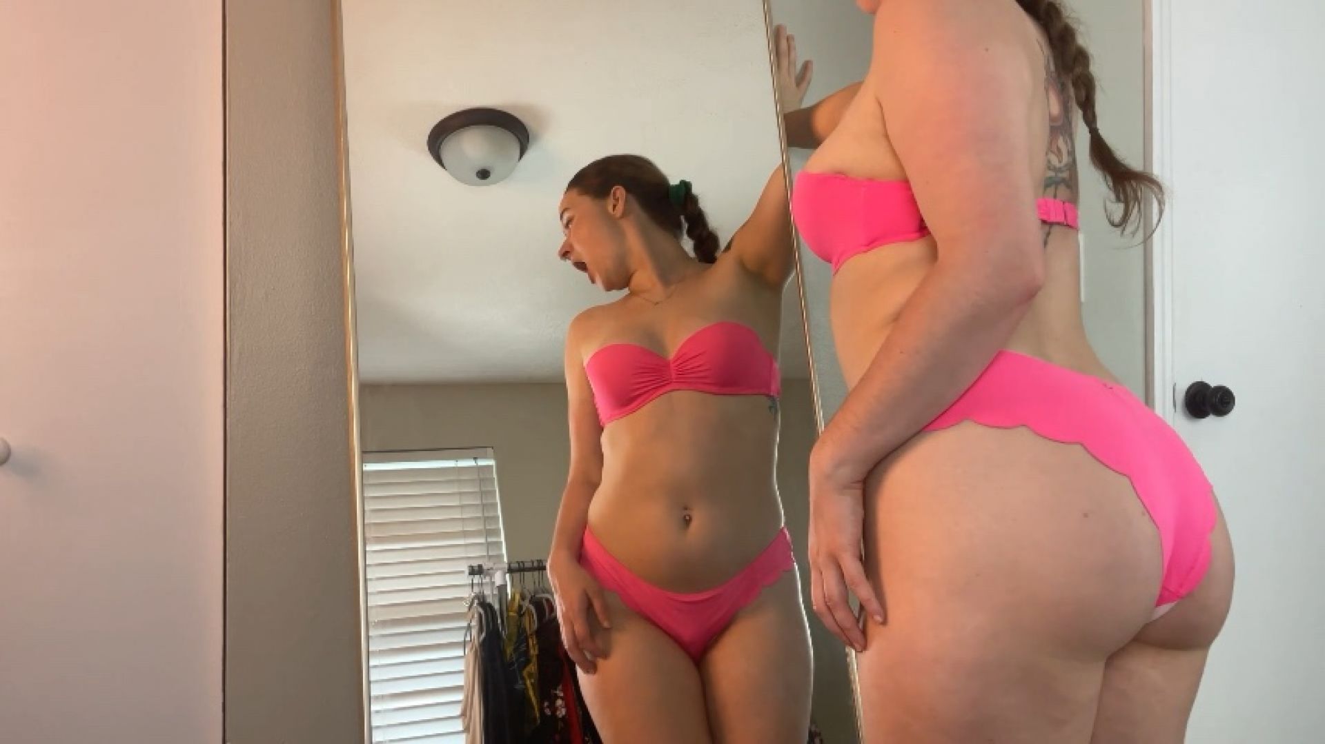 Bikini Try On With My Lush Vibrator Deep In My Pussy