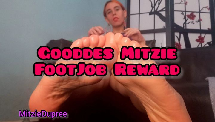 Goddess Mitzie FootJob Reward