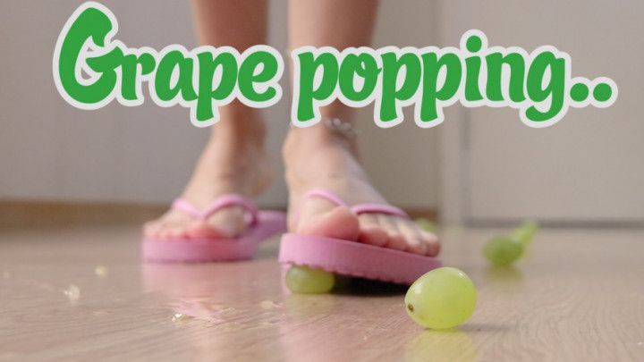 Flip Flops Walking Over Grapes