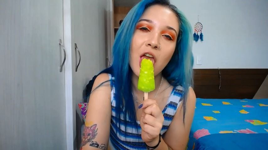 Sucking and licking my ice cream