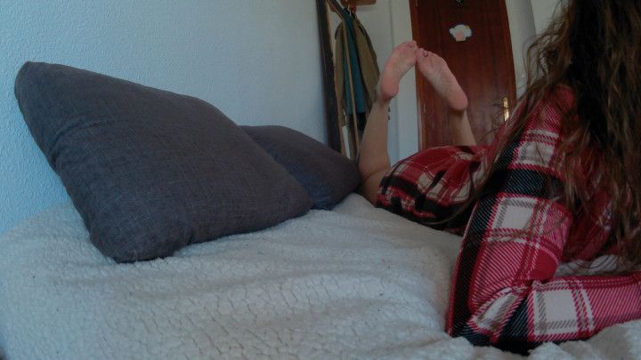 Feet pose on my bed