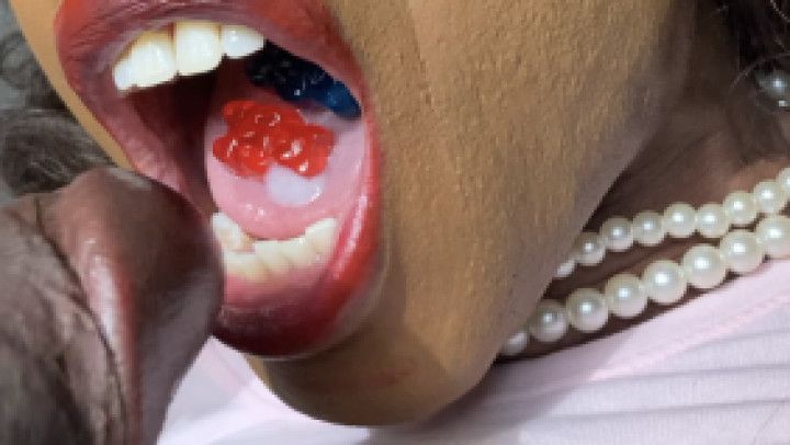 Cumming in My Mouth While Eating Gummi Bears