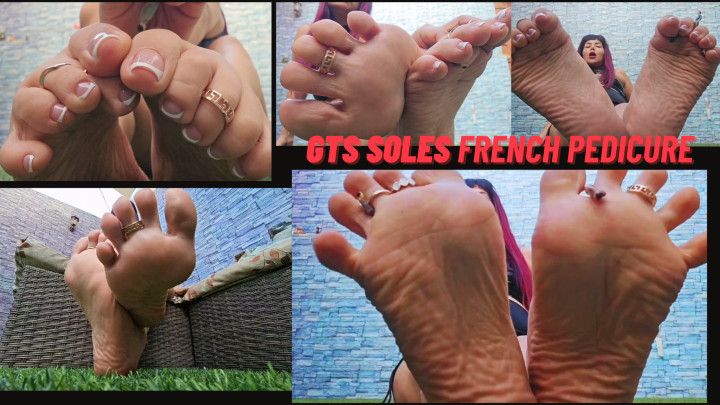 Giantess soles with french pedicure