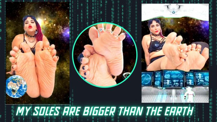 Giantess growth- my soles are bigger than the earth