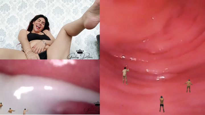 Giantess pussy endoscopy vs micro man
