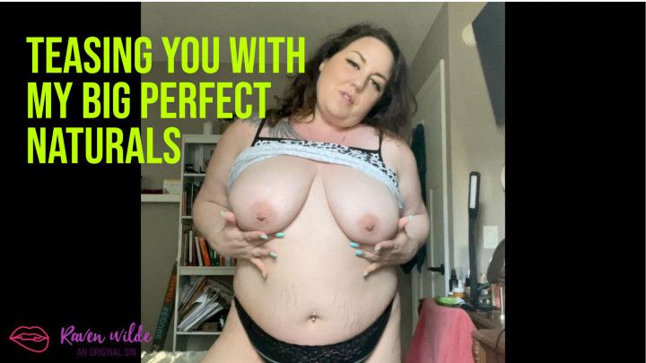 Big Perfect Natural Tits Tease and Cum