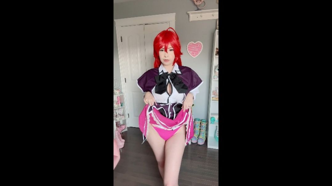 Rias Gremory Sucks and Fucks Dildo