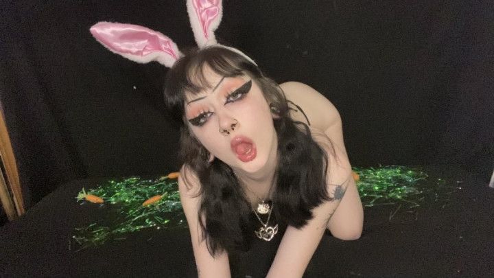 Naughty Bunny Carrot Fucks Her Holes