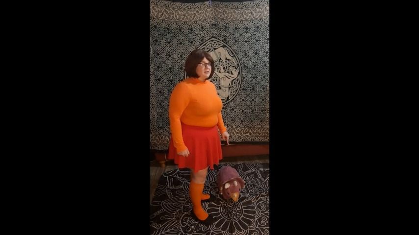 Naughty Velma, finds a dildo.  Jinkies