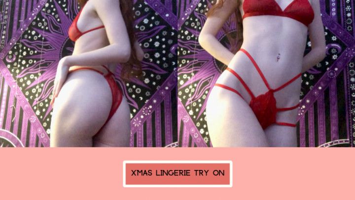 Xmas Lingerie Try On