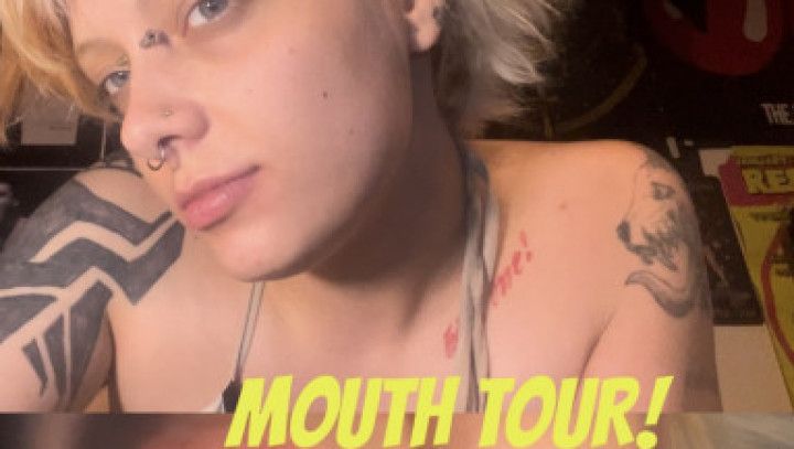 goth girl NO MAKEUP MOUTH TOUR! tongue teeth tonsils uvula