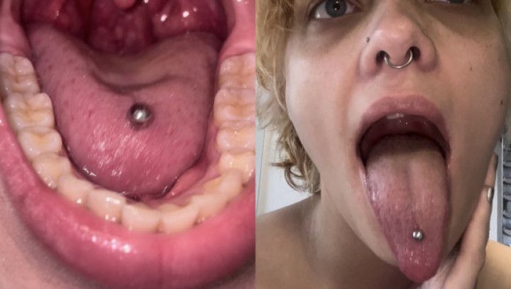 MOUTH TOUR no makeup goth girl uvula tongue teeth tonsils