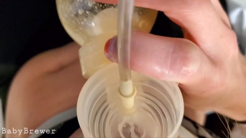 Close-Up FPOV Nipple Pumping with Milk