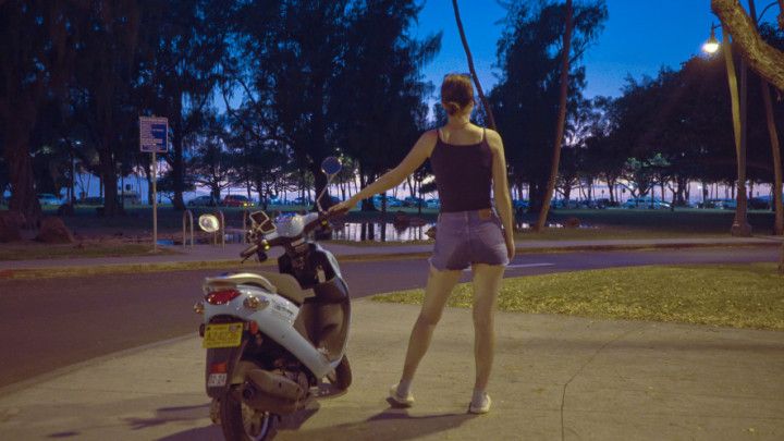 Pissing While Riding A Moped In Hawaii