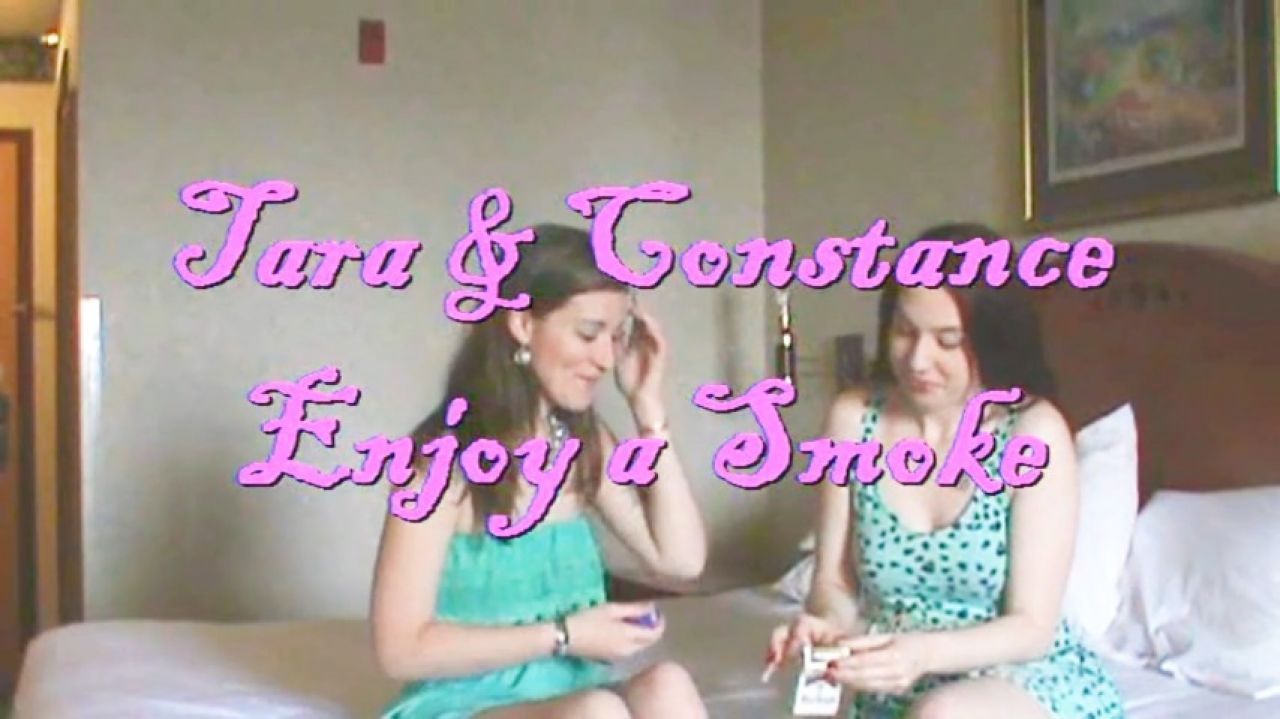 Tara and Constance Enjoy A Smoke