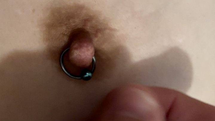 Pierced nipples played with