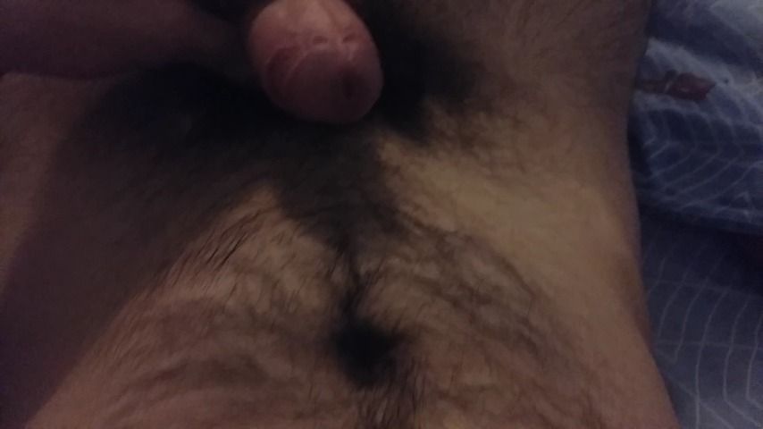 Hairy boy masturbates