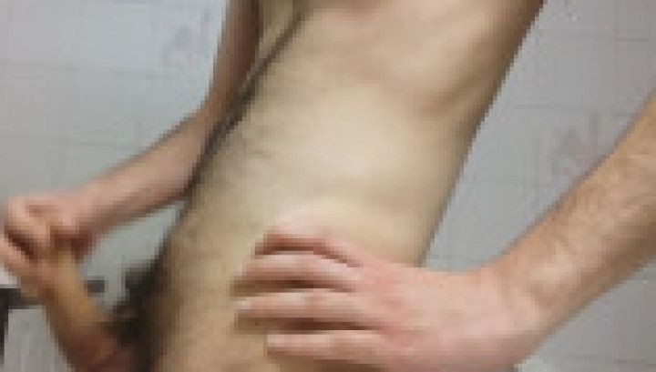 Hairy man masturbation