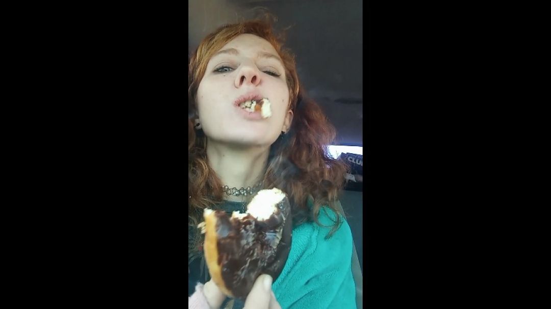 Eating Donuts Close Up Smoking