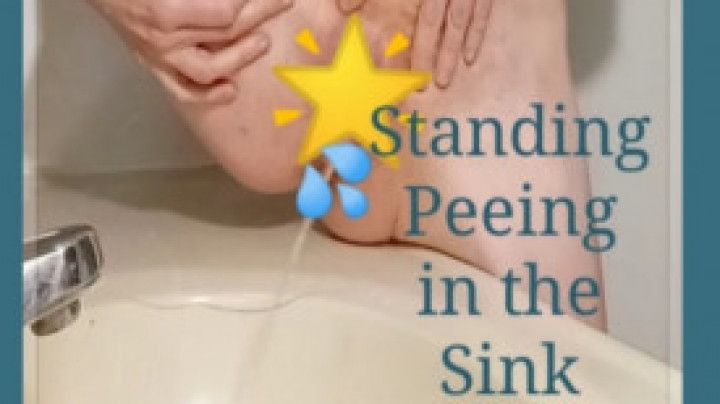 Standing Peeing in the Sink