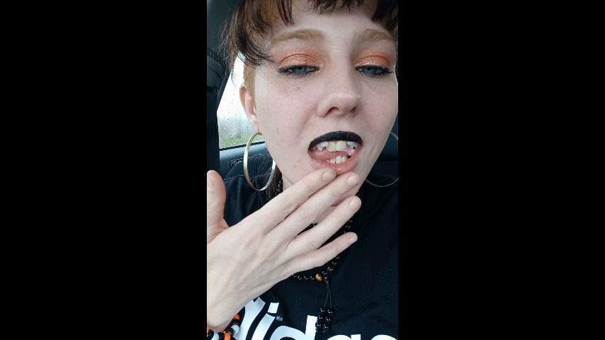 Sloppy Chewing Candy Licking Teeth