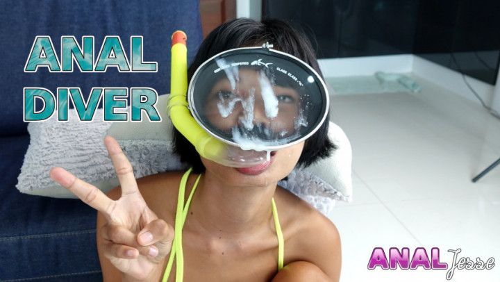 Anal Diver Gets Her Asian Ass Stretched