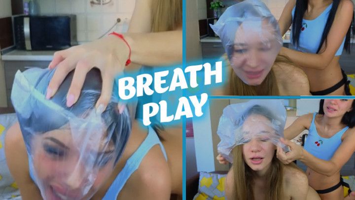 Hard fuck with bag on head breath play