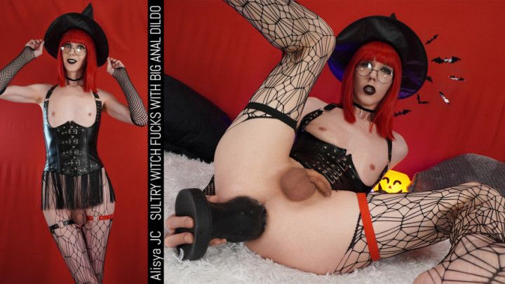 SULTRY WITCH FUCKS WITH BIG ANAL DILDO