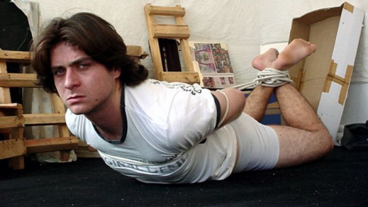 Eder hogtied cleave gagged