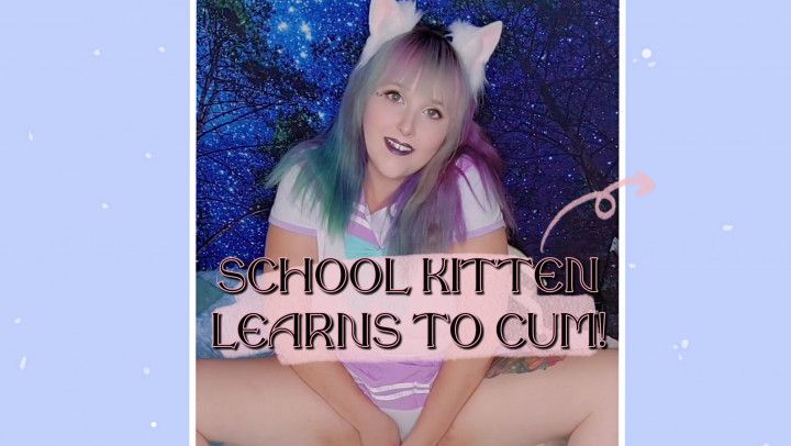 School Kitten Learns to Cum